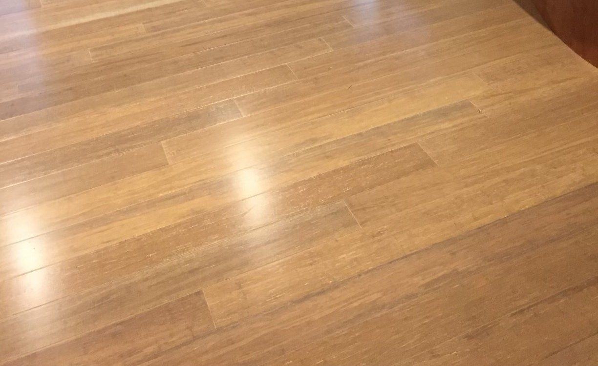 Bamboo flooring in a living room