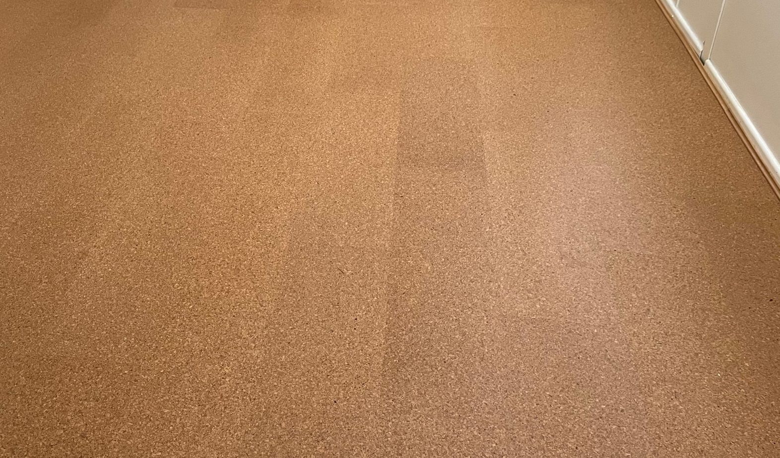 Cork flooring in a modern interior