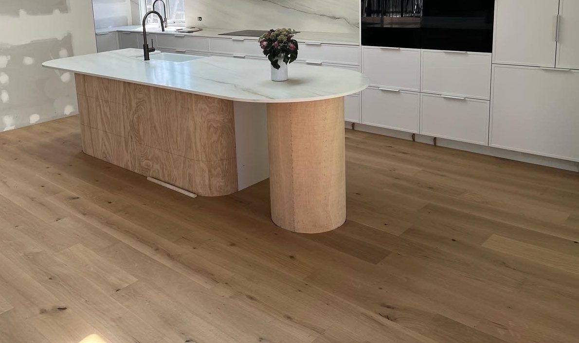 Engineered timber flooring in a living area