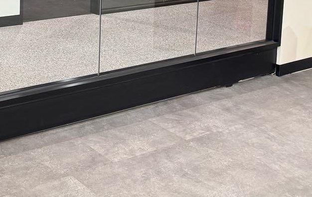 Vinyl tile flooring in a kitchen or commercial space