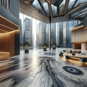 An exquisite commercial space with stunning flooring patterns and textures, elevating the art of hospitality. Discover how beautiful commercial flooring enhances your business.